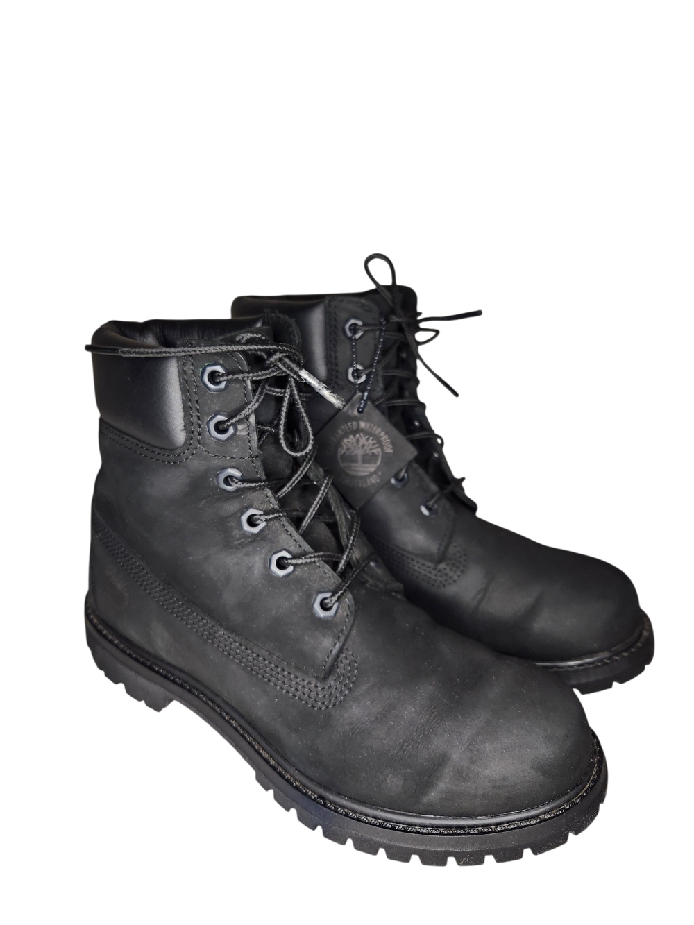TIMBERLAND WOMEN NUBUCK PRIMALOFT 200 GRAM WATERPROOF ANKLE BLACK BOOTS SZ 7.5 M